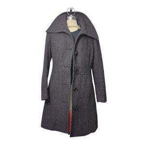 Novelti Purple and Black Plaid Coat Size 10.